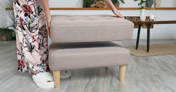 Пуф Гарнет ТП 434 рогожка бежевый