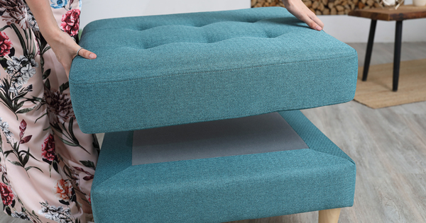 Пуф Гарнет ТП 436 рогожка бирюзовый