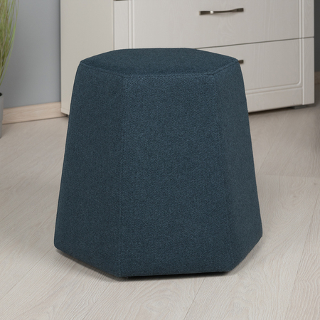 Пуф Пэн рогожка Apollo navy (синий лазурный)