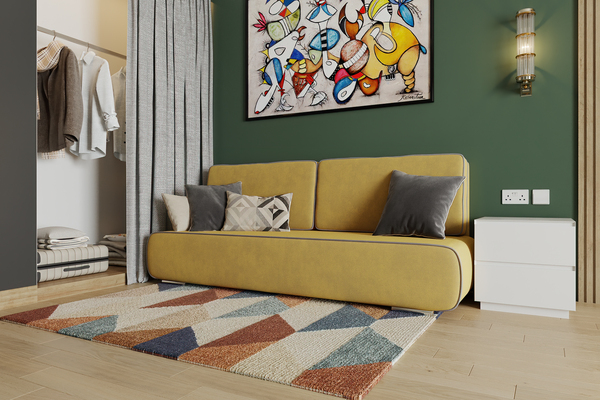 Диван-кровать прямой Роял 3т велюр Вивальди 33, Вивальди 7