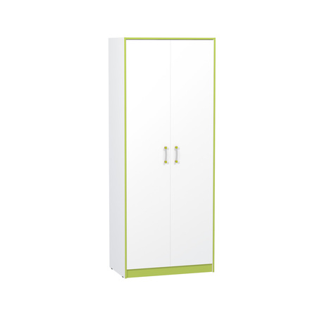 Шкаф Альфа 13.42 лайм зеленый, белый премиум