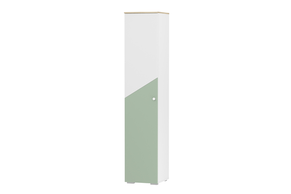 Шкаф для белья Банни НМ 041.43 левый меренга, макарун, белый, дуб сонома