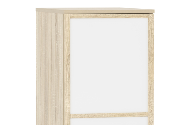 Шкаф для белья Фанк 013.01-02 М1 дуб сонома, белый