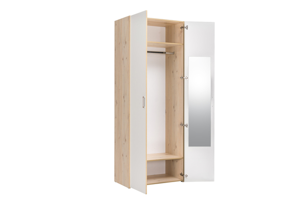 Шкаф для одежды Веста 13.130 гаскон пайн светлый, белый PE шагрень