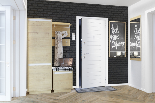 Шкаф для одежды VIRGINIA НМ 011.80-01 дуб бунратти, белый скандинавский