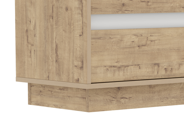 Шкаф для одежды VIRGINIA НМ 011.81 дуб бунратти, белый скандинавский