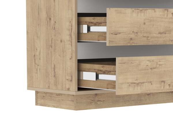 Шкаф для одежды VIRGINIA НМ 011.81 дуб бунратти, белый скандинавский