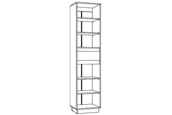 Шкаф для одежды VIRGINIA НМ 011.81 дуб бунратти, белый скандинавский