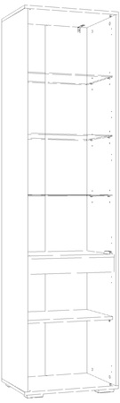 Шкаф для посуды Монэ НМ 013.95 правый, белый текстурный, меренга