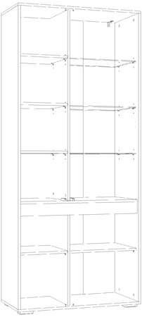 Шкаф для посуды Монэ НМ 013.97 правый, белый текстурный, меренга