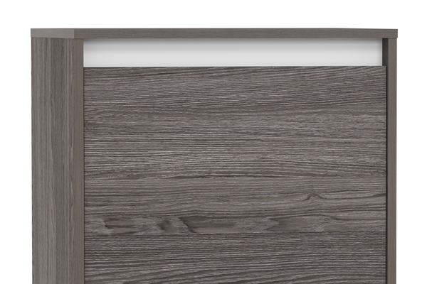 Шкаф для посуды VIRGINIA НМ 011.83 ясень анкор темный, белый скандинавский