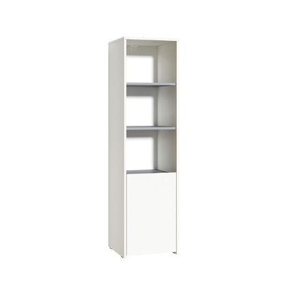 Шкаф комбинированный Торонто 13.13 белый PE шагрень, стальной серый