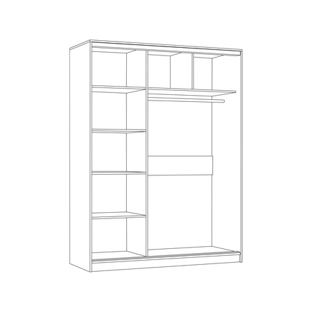 Шкаф-купе Ника 03.281 ясень анкор