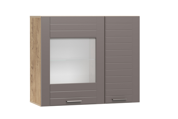 Шкаф навесной Livorno НМ 011.29-01 X софт графит, дуб бунратти
