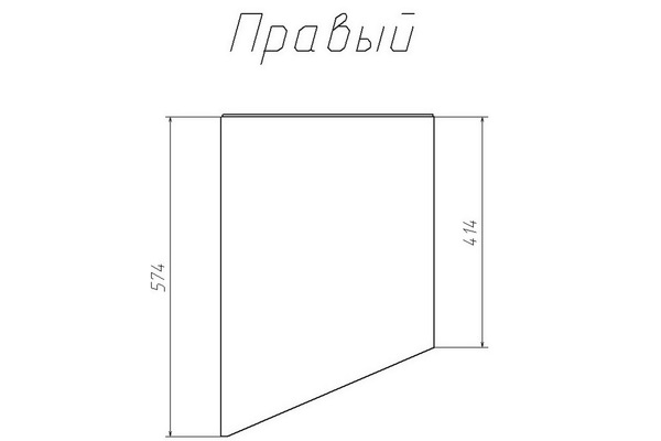 Шкаф-пенал Фанк 013.05-01 М правый, дуб сонома, белый