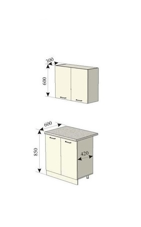 Стандарт-ЭКО 2800х1400 кухонный гарнитур ЛДСП