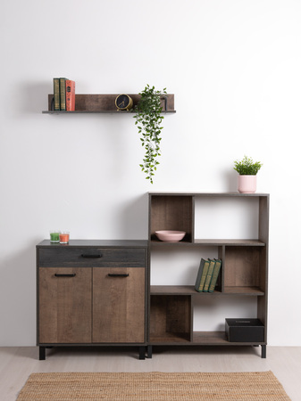 Стеллаж Стронг 13.346 дуб гранж колониальный, интра