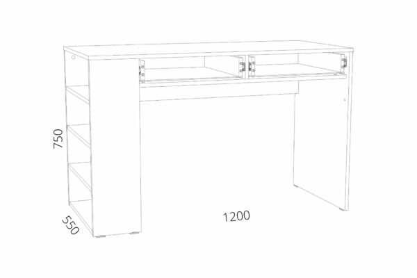 Стол письменный Акварель, Фанк НМ 041.19 дуб сонома
