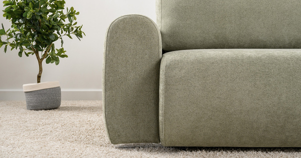 Диван-кровать прямой Тэдди 1503 композиция 1, букле Pique 007 оливковый, модульная система