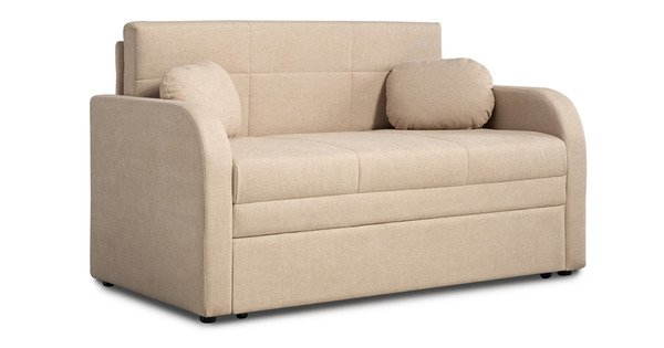 Диван-кровать прямой Тео (120) ТД 905 велюр Danco 130 светло-бежевый