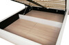 Кровать Тиффани 160 экокожа темно-коричневая с ортопедическим основанием и подъемным механизмом Санта