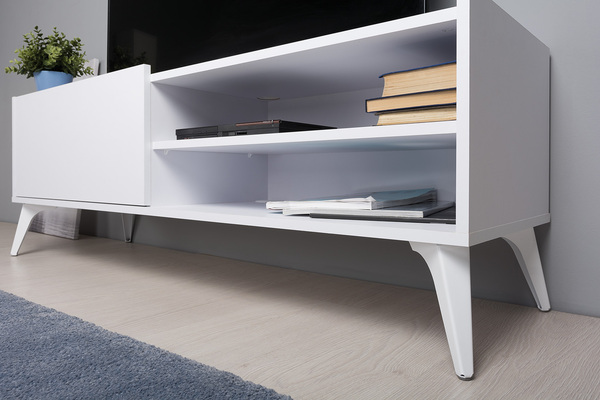 Тумба под ТВ в гостиную Лайт 13.282 белый премиум