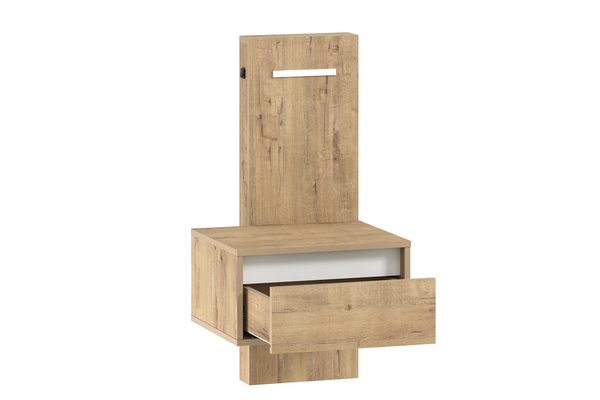 Тумба прикроватная VIRGINIA НМ 011.37 Х дуб бунратти, белый скандинавский