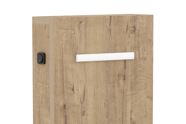 Тумба прикроватная VIRGINIA НМ 011.37 Х дуб бунратти, белый скандинавский