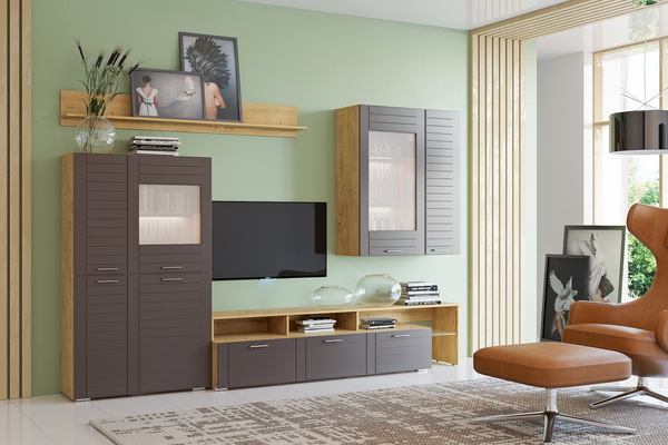 Тумба ТВА Livorno НМ 011.33 X софт графит, дуб бунратти