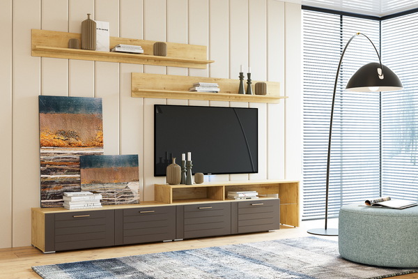 Тумба ТВА Livorno НМ 011.34 X софт графит, дуб бунратти