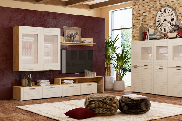 Тумба ТВА Livorno НМ 011.34 X софт панакота, дуб бунратти