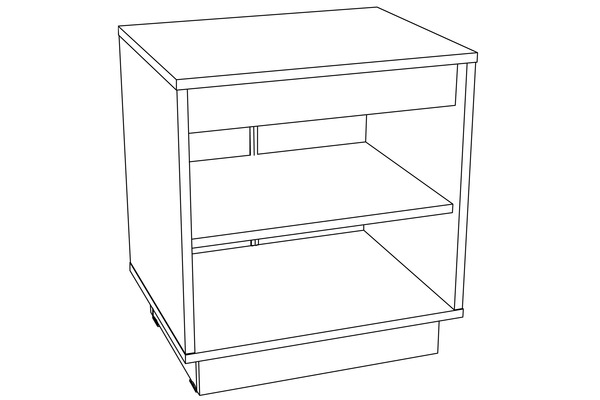 Тумба VIRGINIA НМ 040.09 ясень анкор темный, белый скандинавский
