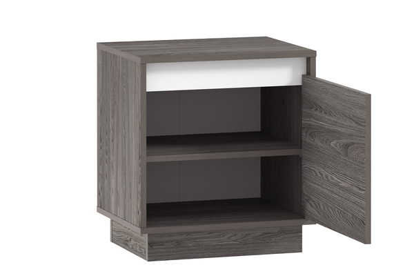 Тумба VIRGINIA НМ 040.09 ясень анкор темный, белый скандинавский