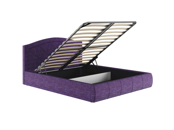 Кровать Виго 160 ткань Савана виолет с подъемным механизмом