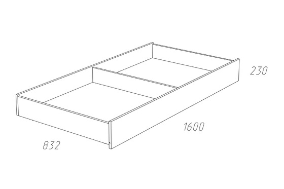 Ящик для кровати Лилу 1600*800 (Слоники, Серый (эмаль), Белый (КМ)) НМ 041.09